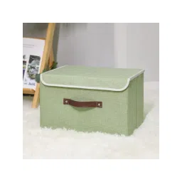 Kuber Industries Small Storage Box With LidFoldable Wardrobe Organizer For clothes (Green)-picture-17