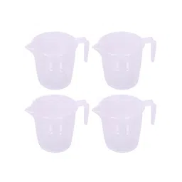 Kuber Industries Transparent 4 piece Solid Plastic Bath Accessories Set-picture-32
