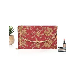 Kuber Industries Unisex Floral Embroidered Purse Clutch-picture-33