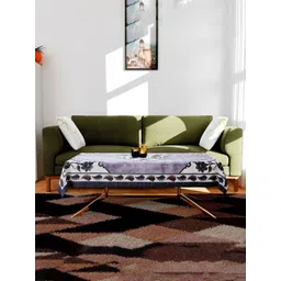 Kuber Industries White 2 Pieces Floral Printed Anti Skid Cotton Rectangle Table Cover-picture-35