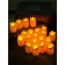 Kuber Industries White 24 Pieces LED Tea Light Candles-picture-14