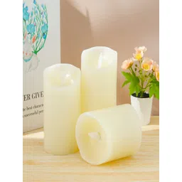 Kuber Industries White 3 Pieces LED Tea Light Candles-picture-20