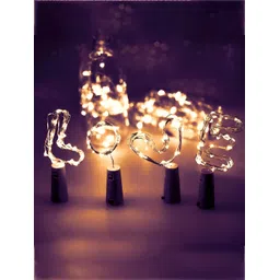 Kuber Industries White 6 Pieces 20 LED Wine Bottle Cork Copper Wire String Lights-image-40