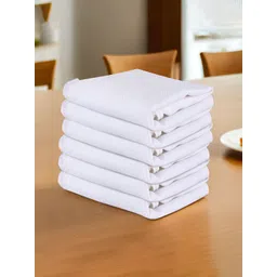 Kuber Industries White 6 Pieces Cotton Table Napkins-picture-33