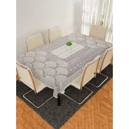 Kuber Industries White 6 Seater Cotton Table Cover-picture-23