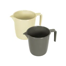 Kuber Industries White & Black 2 piece Solid Plastic Bath Accessories Set-picture-39