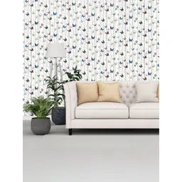 Kuber Industries White & Blue 2 Pieces Printed Waterproof & Self Adhesive Wall Stickers-picture-23