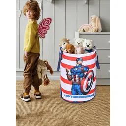 Kuber Industries White & Blue Printed Foldable Laundry Bags 45 l-picture-12