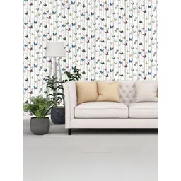 Kuber Industries White & Blue Printed Waterproof & Self Adhesive Wall Sticker-picture-13