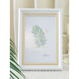 Kuber Industries White & Gold Toned Self Design MDF Table Photo Frames-picture-37