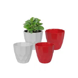 Kuber Industries White & Red 4 Pieces Indoor Planter-picture-36