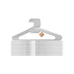 Kuber Industries White Pack Of 24 Multipurpose Cloth Hangers For Wardrobe-picture-26