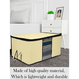 Kuber Industries Yellow 3 Pieces Underbed Rectangular Blanket Storage-picture-15