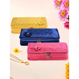 Kuber Industries Yellow & Blue 3 Pieces Jewellery Organisers-picture-45