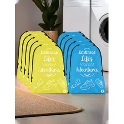 Kuber Industries Yellow & Blue 6 Pcs Printed Shoe Organizers-picture-46