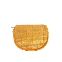 Kuber Industries Yellow & Gold Jacquard Print Jewellery Organizer With Zipper Closure-picture-23