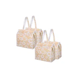 Kuber Industries Yellow & White 4 Pieces Regular Handbag Organisers-picture-25