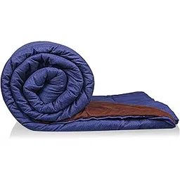 Kuber Industries Microfibre Printed Reversible Comforter, Double (Brown and Blue, 200 GSM), CTKTC13980-image-22