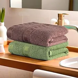 Kuber Industries Pack of 2 Cotton Hand/Face Towels for Men & Women | Easily Washable | Workout Gym Napkins for Men | Pocket Towel - Green & Brown-picture-10