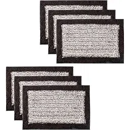 Kuber Industries Pack of 6 Doormat | Foot Mats for Home Entrance | Anti-Skid Floor Mat | Door Mats for Office | Cotton Border Design | Brown-picture-25