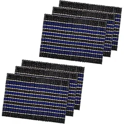 Kuber Industries Pack of 6 Rectangle Durable Door Mats for Home & Living Room | 23x15 Inch Rainy Season Mats for Floor & Footmats for Bedroom, Kitchen & Balcony | Strips - Blue & Black-picture-11