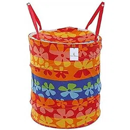 Kuber Industries Round Foldable Cotton Laundary Basket, 30 litres (KI4984)-picture-12