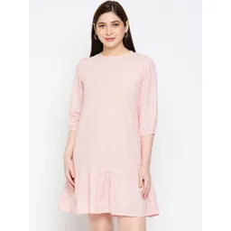 Kuber Studio Pink Striped A-Line Dress-picture-23
