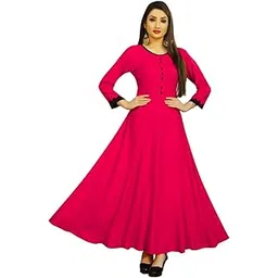 kuber taxtile Women'S Rayon Blend Pink Ankle Length A-Line Gown Women, Bathsuit Fit Up To 42 Inches Chest Size Ladies, 2XL-picture-33