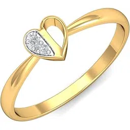 14KT Yellow Gold Bennie Heart Ring for Women-image-12