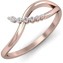 kuberbox 18KT Rose Gold New Shine Ring for Women image 1