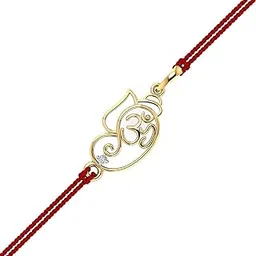 kuberbox 14K Om Ganpati Rakhi cum Pendant for Brother-picture-44