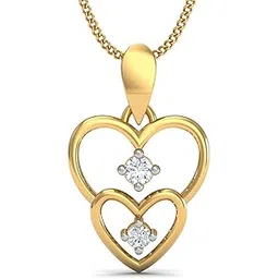 kuberbox 14KT Yellow Gold First Love Pendant for Women-picture-16