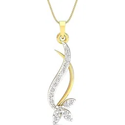 kuberbox 14KT Yellow Gold Serene Beauty Pendant for Women-picture-27