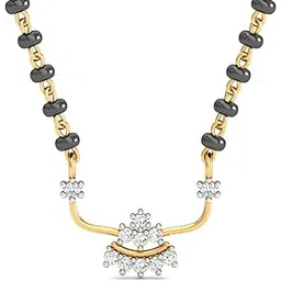 kuberbox 18K (750) Yellow Gold and Diamond Mangalsutra Pendant-picture-33