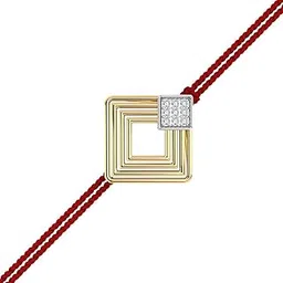kuberbox 18K Modern Gold Rakhi cum Pendant for Brother-picture-15