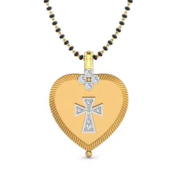 KUBERBOX 18K Yellow Gold Ela Christian Minnu Mangalsutra Pendant-picture-15