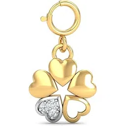 kuberbox 18K Yellow Gold Sweetheart Charm for Women-picture-44