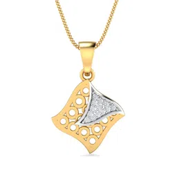 KUBERBOX 18KT Gold Diamond-Studded Pendant - 0.9 g-picture-13