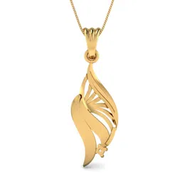 KUBERBOX 18KT Gold Diamond The Lady Love Pendant -1.52gm-picture-35