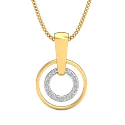 KUBERBOX 18KT Gold Diamonds-Studded Pendant -1.13 gm-picture-37