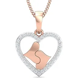 kuberbox 18KT Rose Gold Kiss of Love Pendant for Women-picture-31