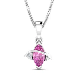 KUBERBOX 18KT White Gold Pendant With Diamonds & Tourmaline - 0.53 gm-picture-12