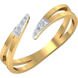 kuberbox 18KT Yellow Gold Ablah Open Ring for Women-picture-33