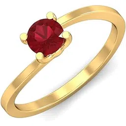 kuberbox 18KT Yellow Gold Seul Ruby Ring for Women-picture-28
