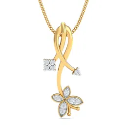KUBERBOX Exciting Butterfly 18KT Gold Diamond-Studded Pendant 1.26 g-picture-31