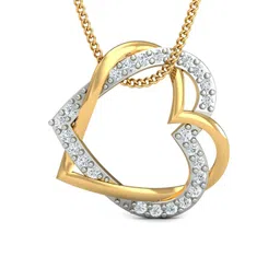 KUBERBOX Forever Love Heart 18KT Gold Diamond-Studded Pendant 1.08 gm-picture-36