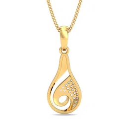 KUBERBOX Kelly 18KT Gold Diamond-Studded Pendant 0.88 gm-picture-26