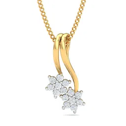 KUBERBOX Lucky Seven 18KT Gold Diamond-Studded Pendant- 0.59gm-picture-18
