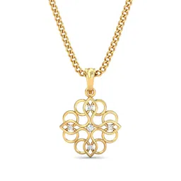 KUBERBOX Parinata 18KT Gold Diamond-Studded Pendant 1.12 gm-picture-25