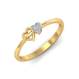 KUBERBOX Tocco Hearts 18KT Gold Diamond Studded Ring - 1.98gm-picture-13